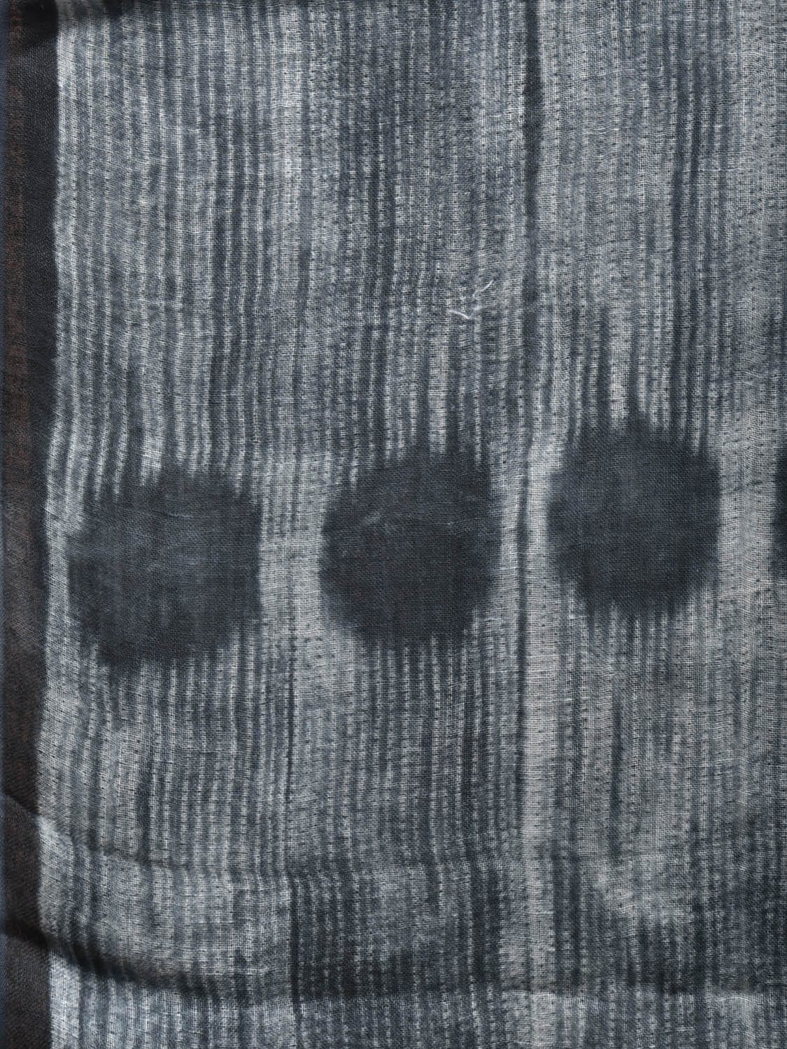 Grey Shibori Linen Saree with Body Buta and Pallu Design o0311