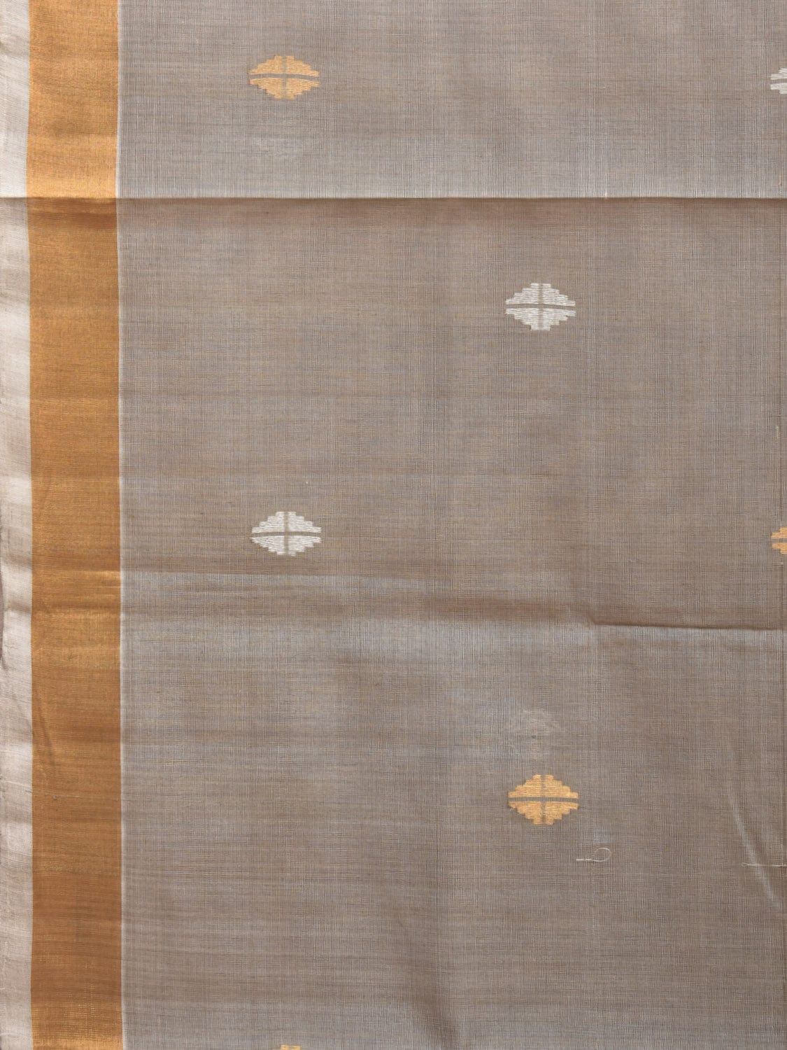 Grey Uppada Cotton Silk Handloom Saree with Mango Pallu Design u2230