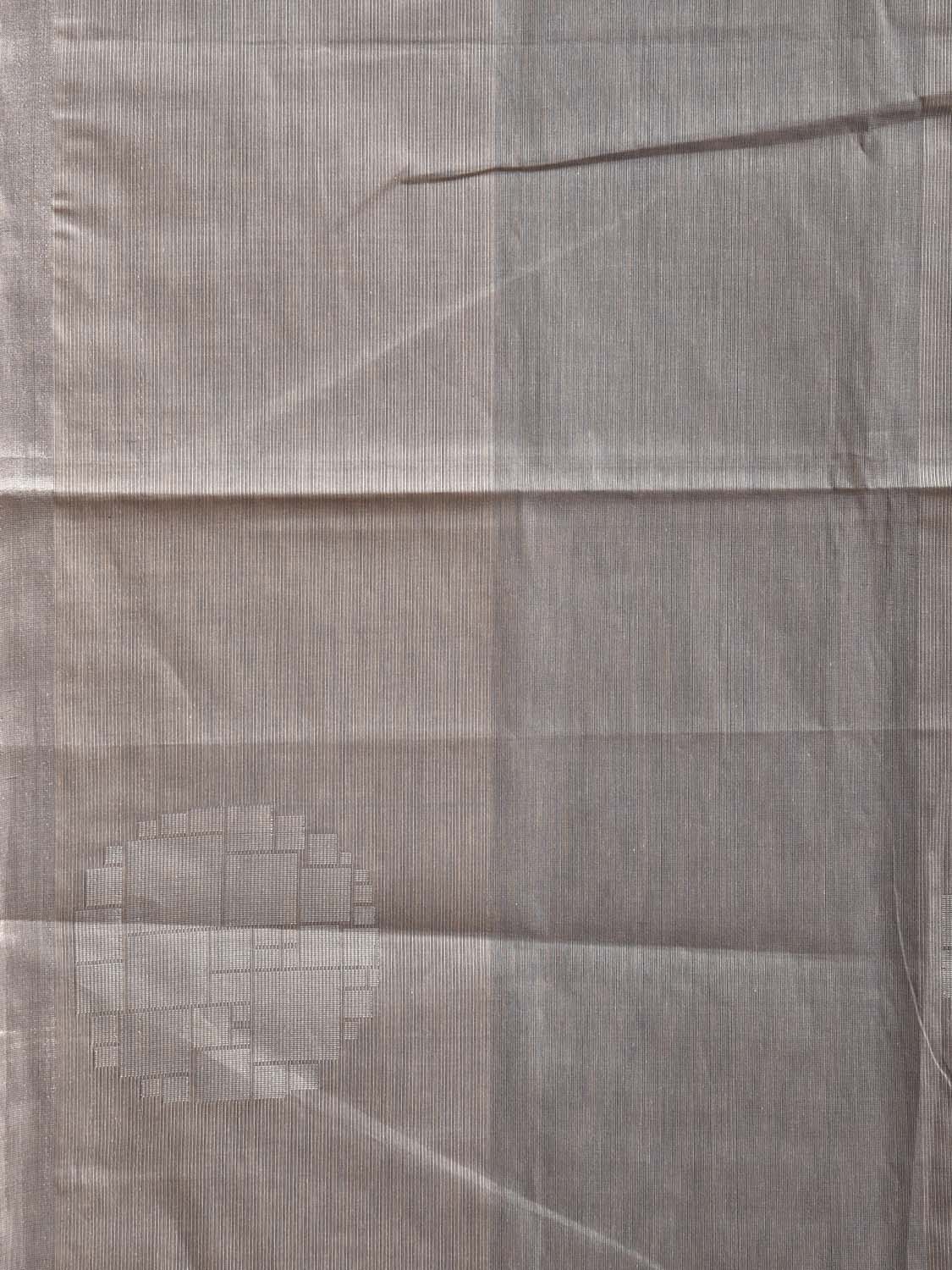 Grey Venkatagiri Cotton Saree with Body Buta and Pallu Design v0136