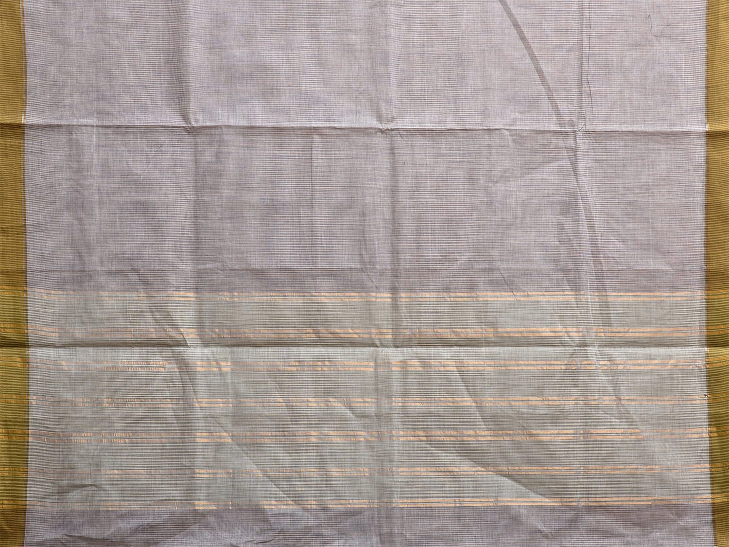 Grey Venkatagiri Cotton Saree with Body Strips Design No Blouse v0139