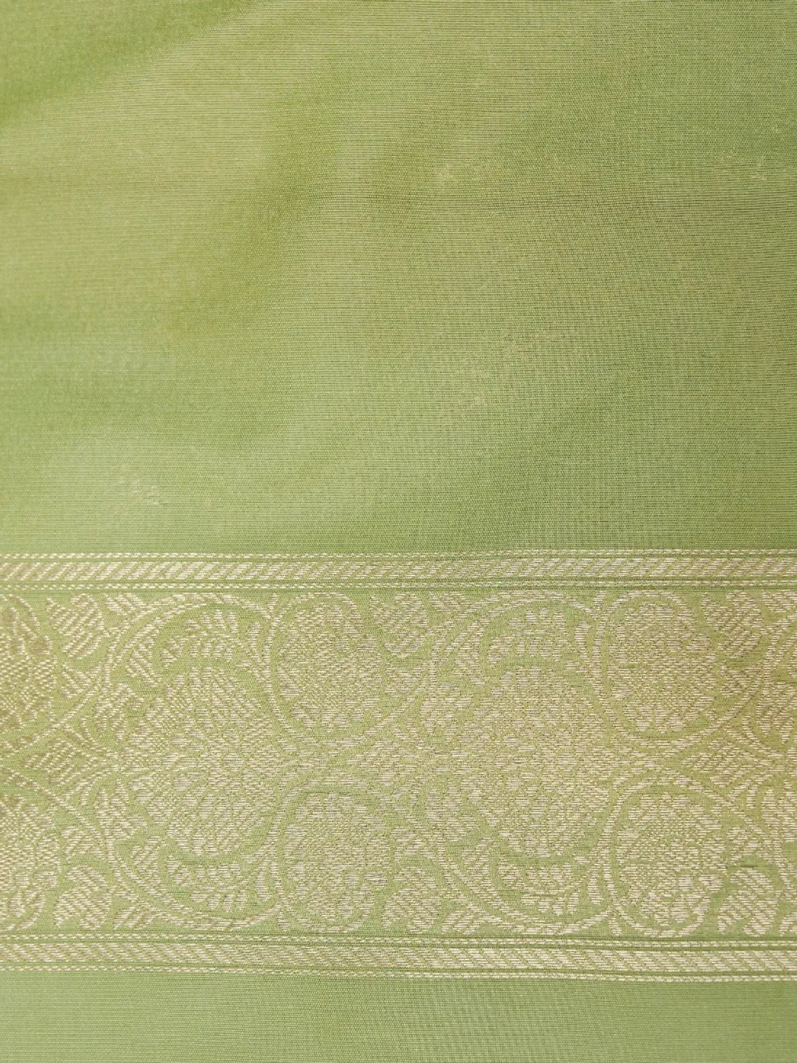 Pistachio Green Banarasi Katan Silk Saree with Luxurious Gold Brocade Jaal Weave DSK0034