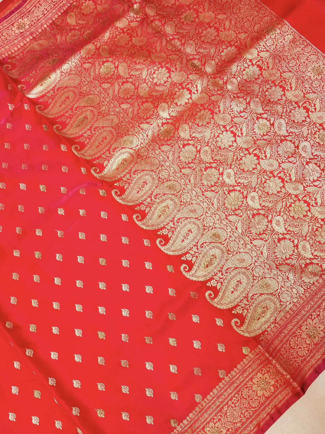 Vibrant Rani Pink Banarasi Silk Saree with Heavy Gold Zari Swarovski Crystal Stones Weave DSK0020