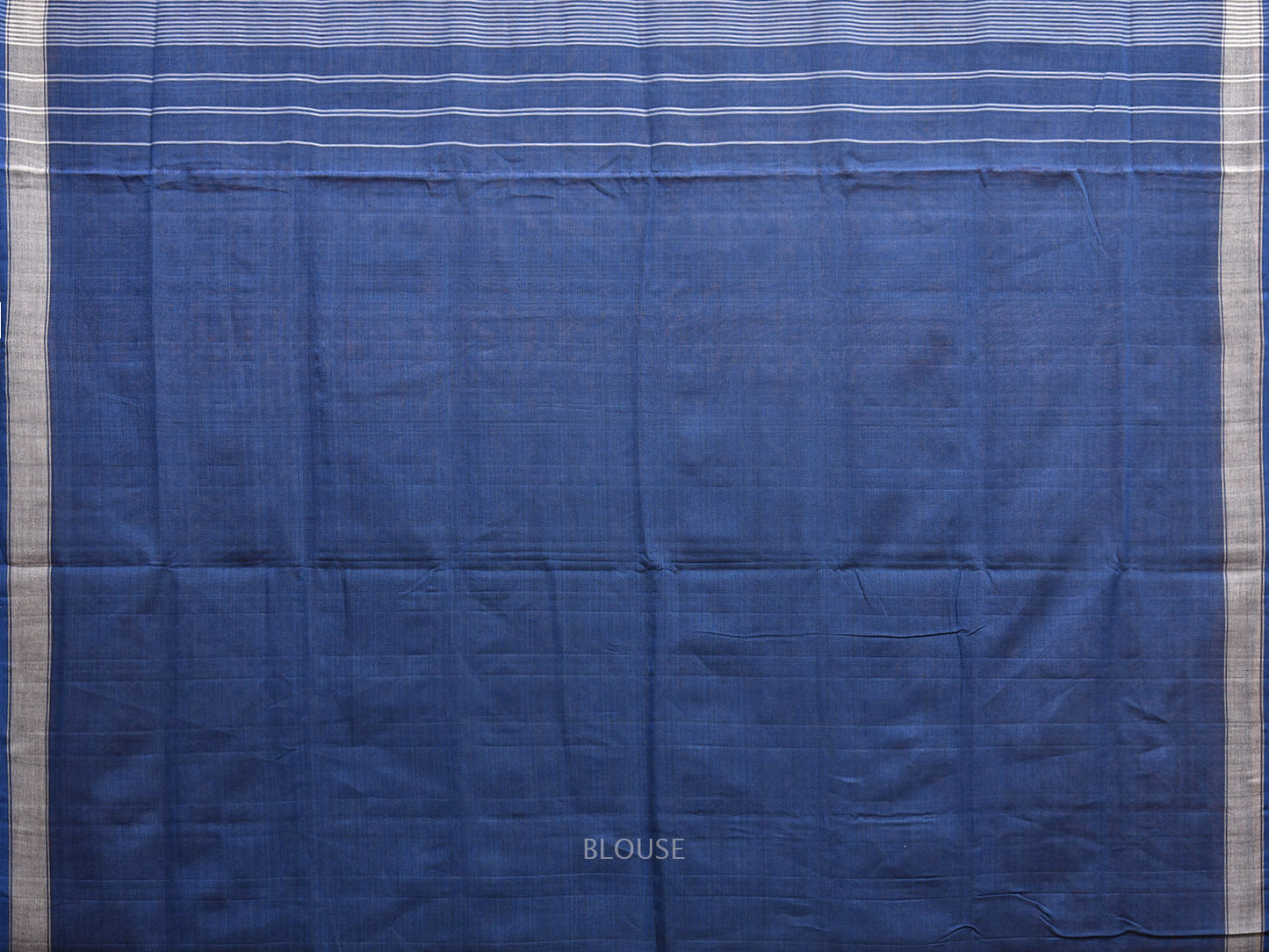 Dark Blue Pochampally Ikat Cotton Handloom Saree with All Over and Border Design i0881