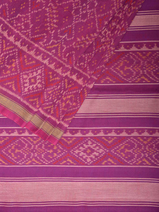 Purple Ikat Cotton Handloom Saree with All Over Grill Design i0928