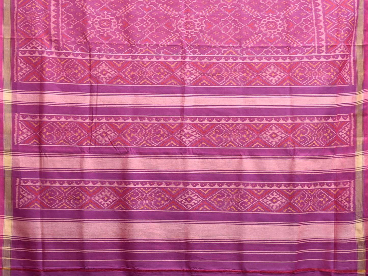 Purple Ikat Cotton Handloom Saree with All Over Grill Design i0928