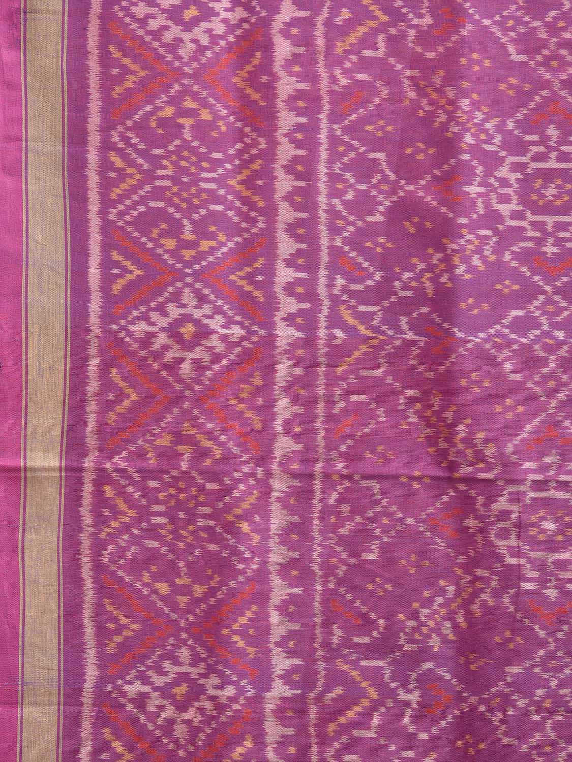 Purple Ikat Cotton Handloom Saree with All Over Grill Design i0928