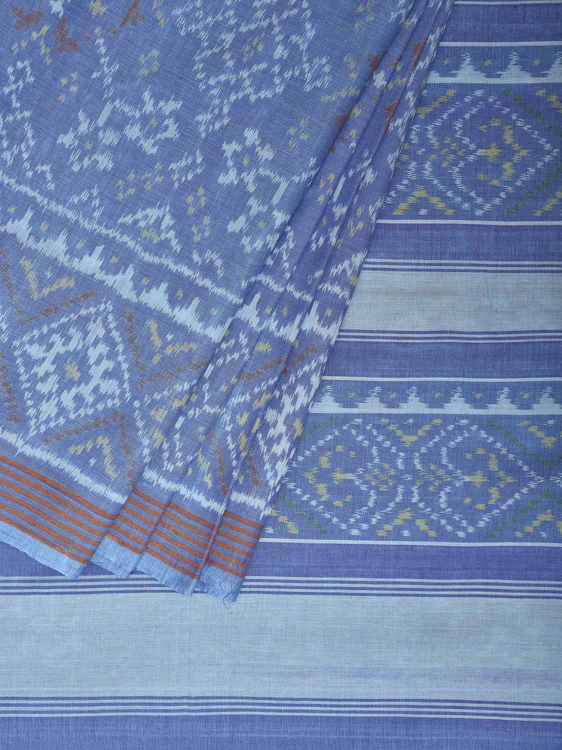 Lavender Ikat Cotton Handloom Saree with All Over Design i0930