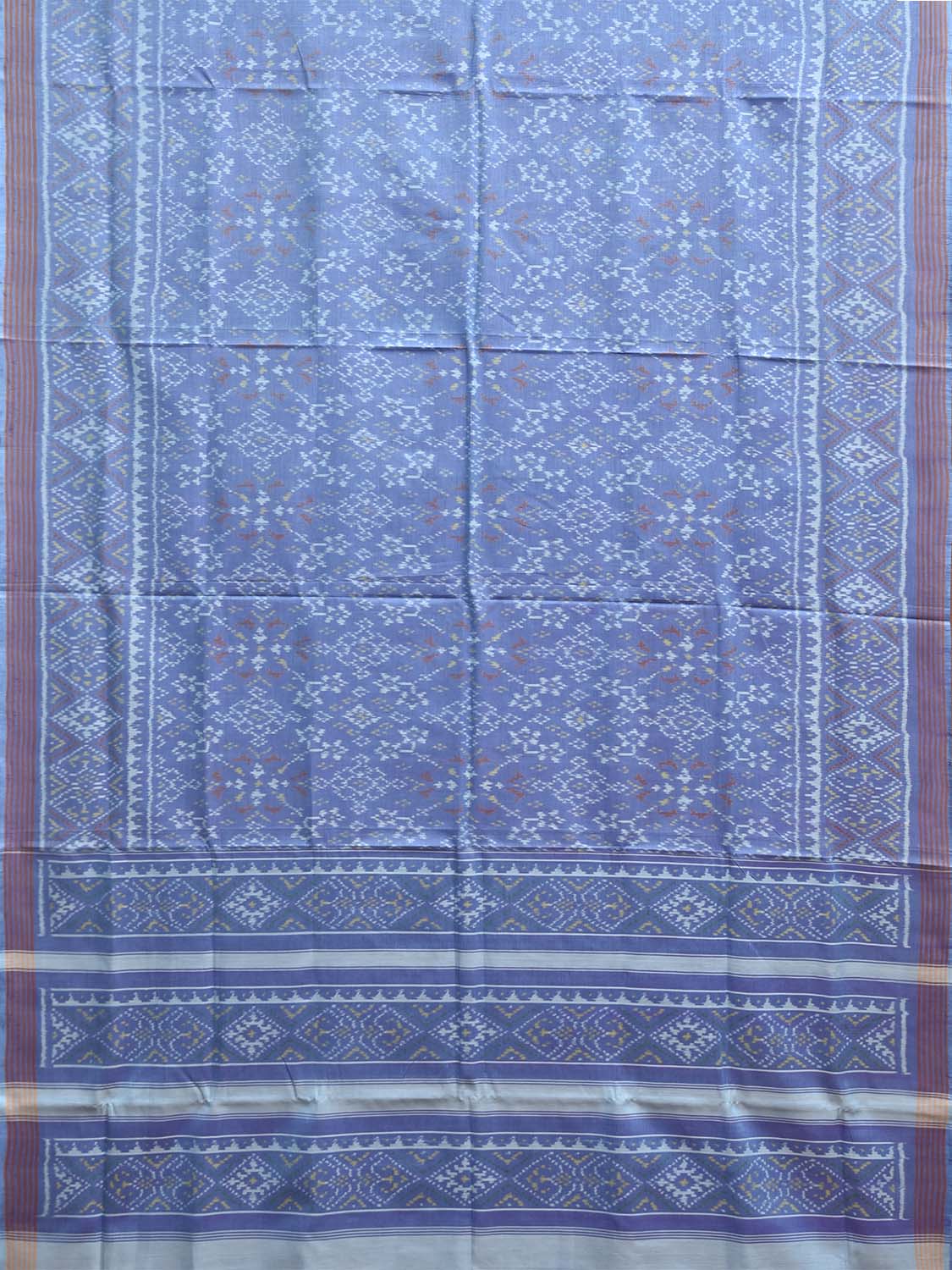 Lavender Ikat Cotton Handloom Saree with All Over Design i0930