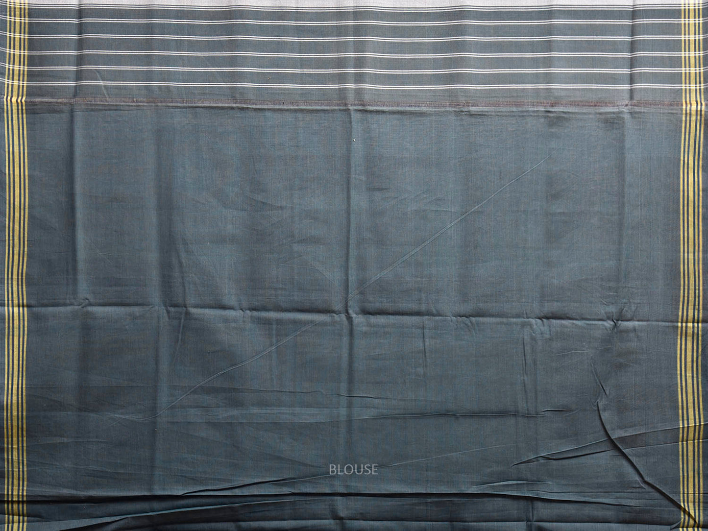 Dark Grey Ikat Cotton Handloom Saree with All Over Grill Design i0946