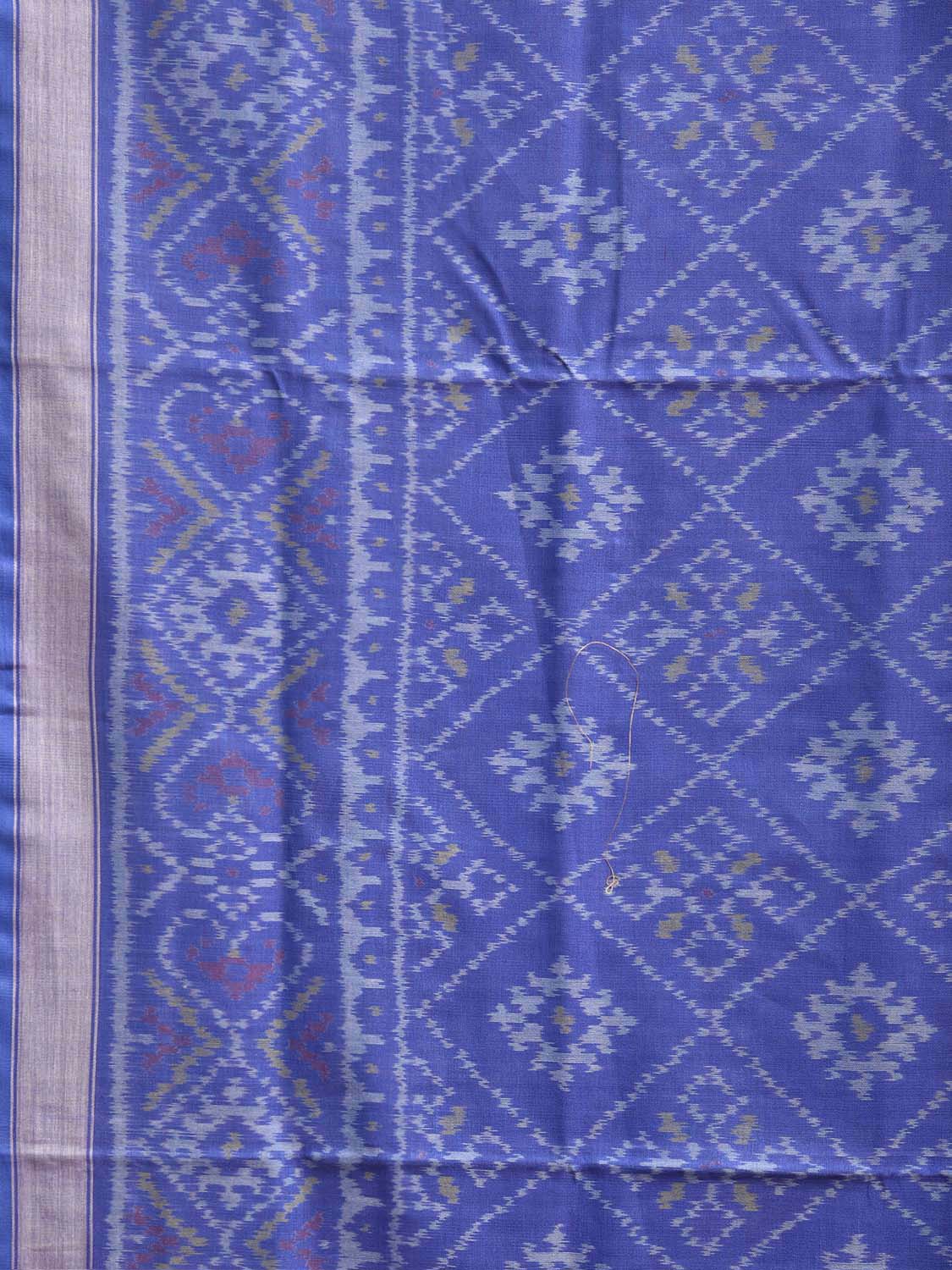 Blue Ikat Cotton Handloom Saree with Grill All Over Design i0996