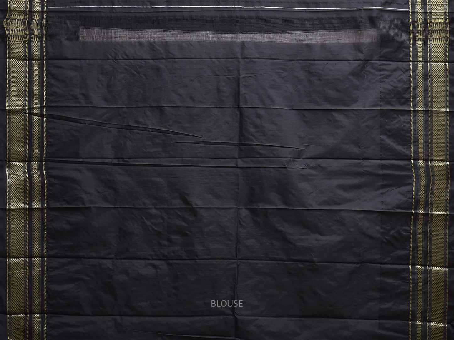 Grey and Black ilkal Viscose Saree with Checks and Big Temple Border Design il0045