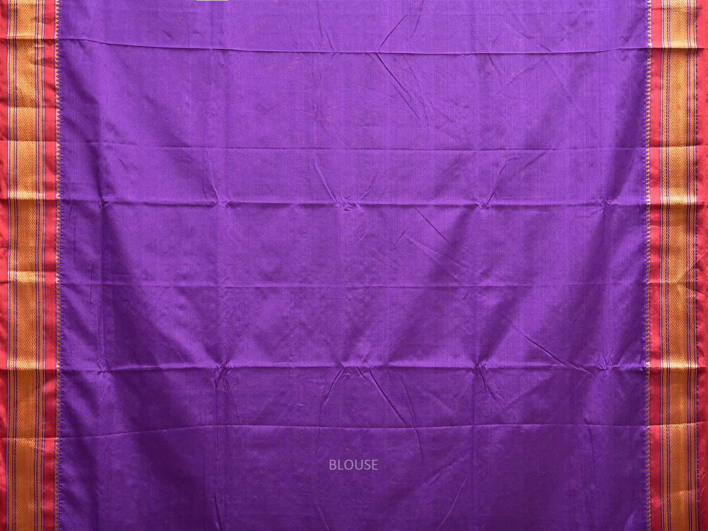 Purple and Red ilkal Cotton Viscose Plain Saree with Contrast Pallu Design il0061