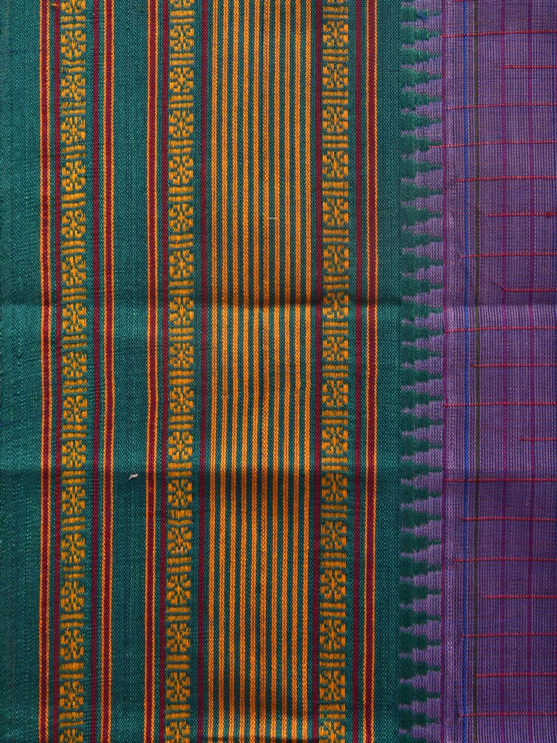Indigo Narayanpet Cotton Handloom Saree with Strips Design No Blouse np0800