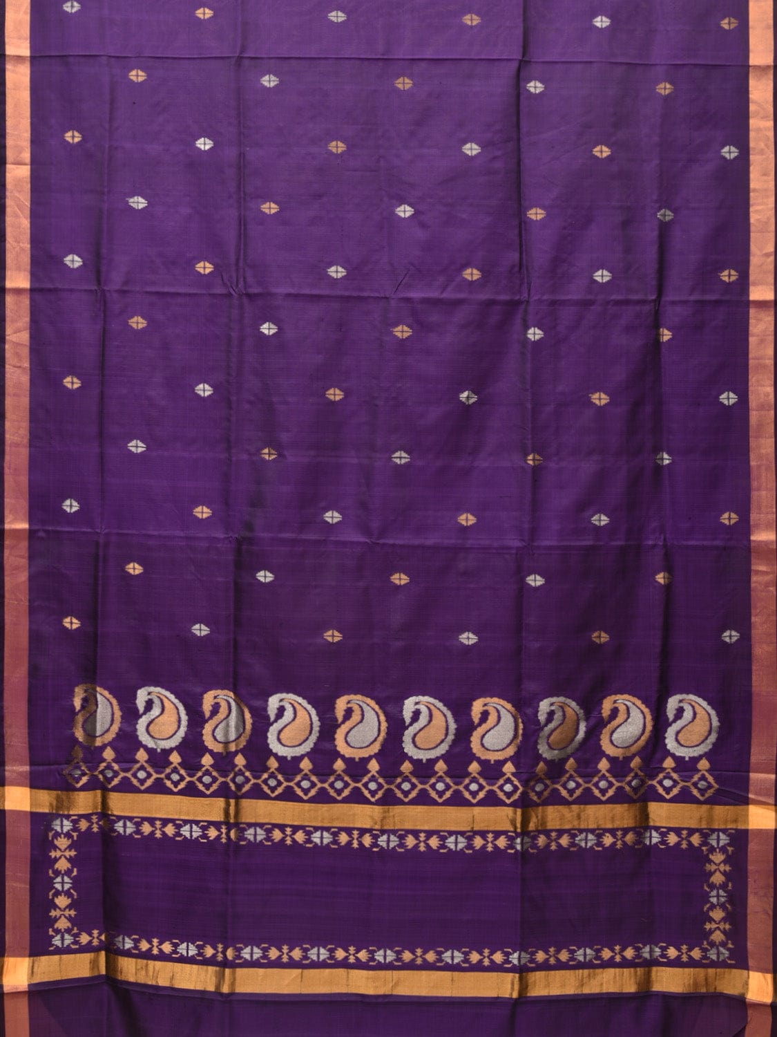 Indigo Uppada Silk Handloom Saree with Mango Pallu Design u1998