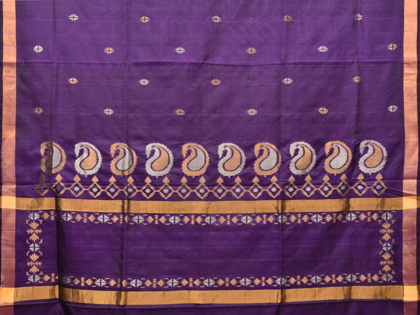 Indigo Uppada Silk Handloom Saree with Mango Pallu Design u1998