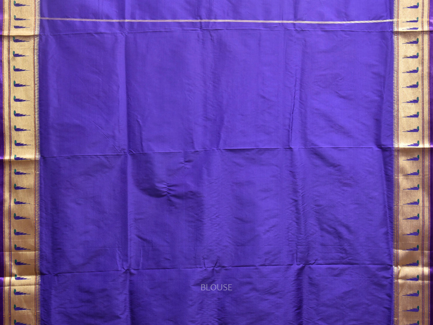 Sea Blue and Dark Blue Jacquard Paithani Viscose Saree with Peacocks Pallu and Muniya Border Design jp0073