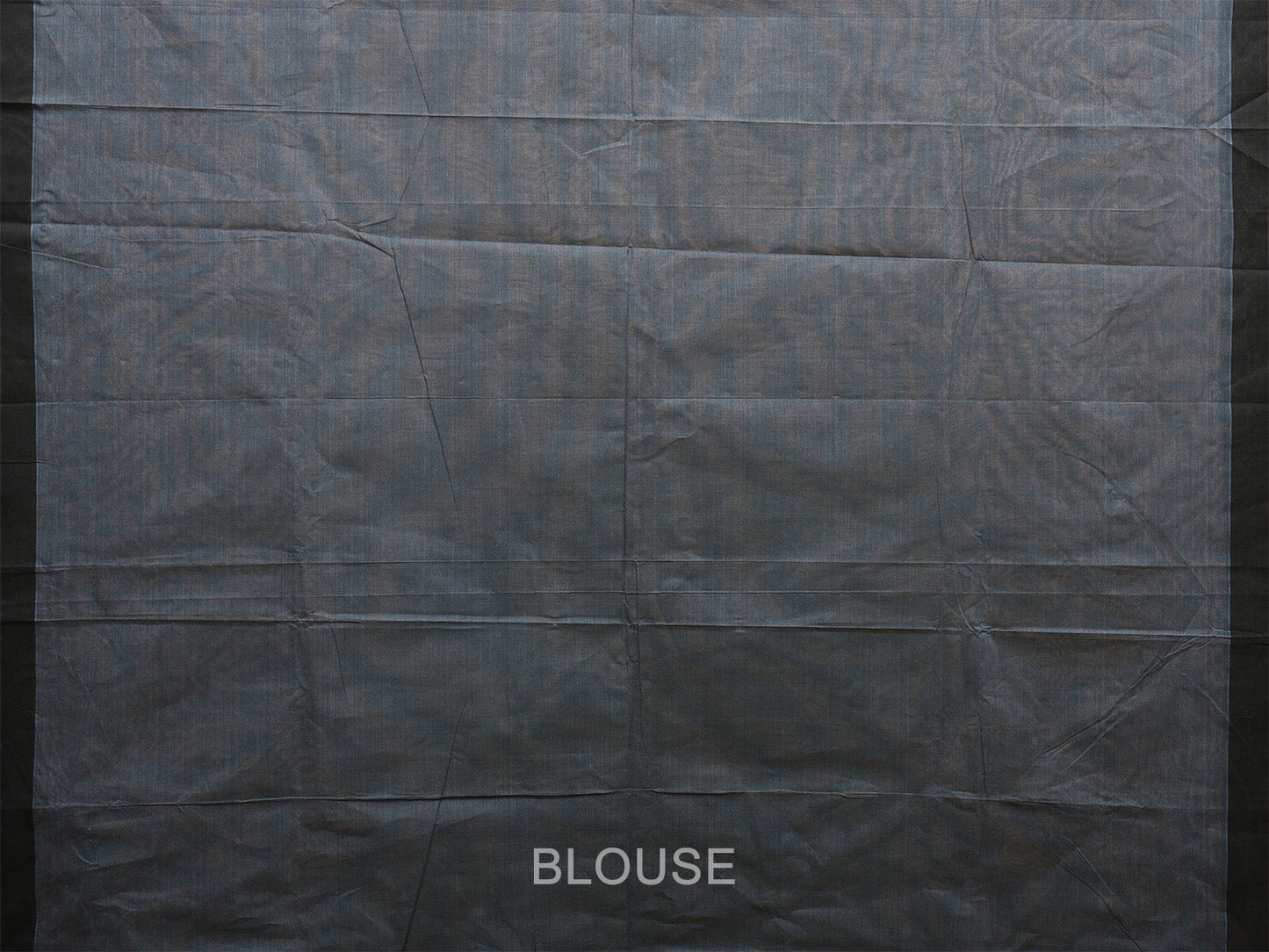 Dark Grey Kanchipuram Cotton Saree with Body Buta and Floral Pallu Design k0679