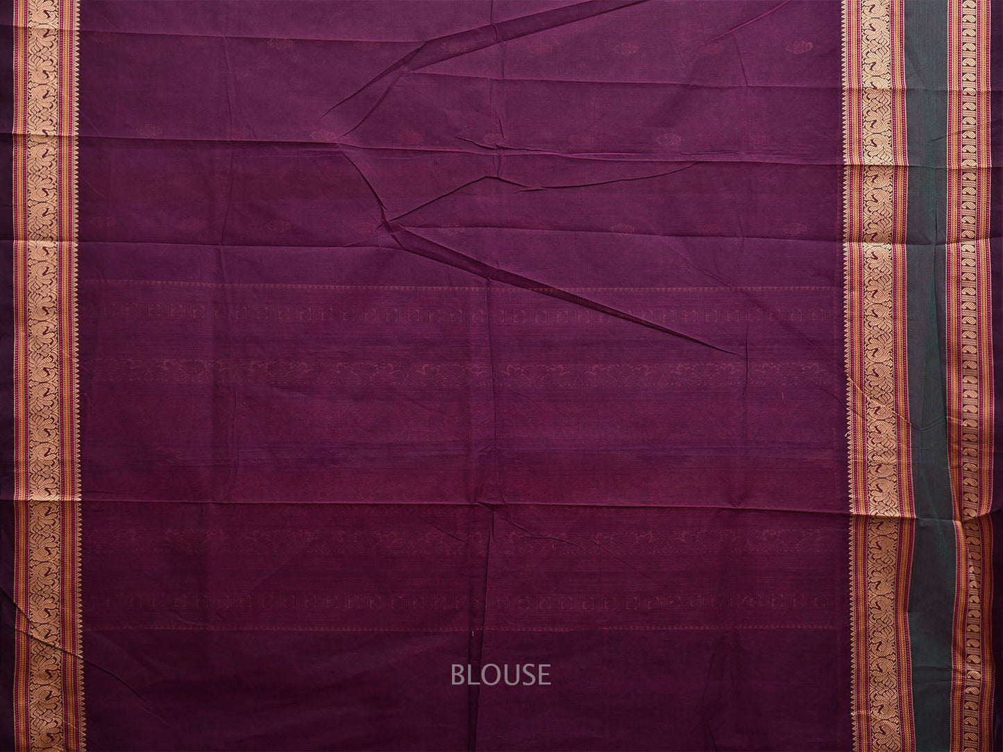 Purple Kanchipuram Cotton Saree with Body Buta and Pallu Design k0799