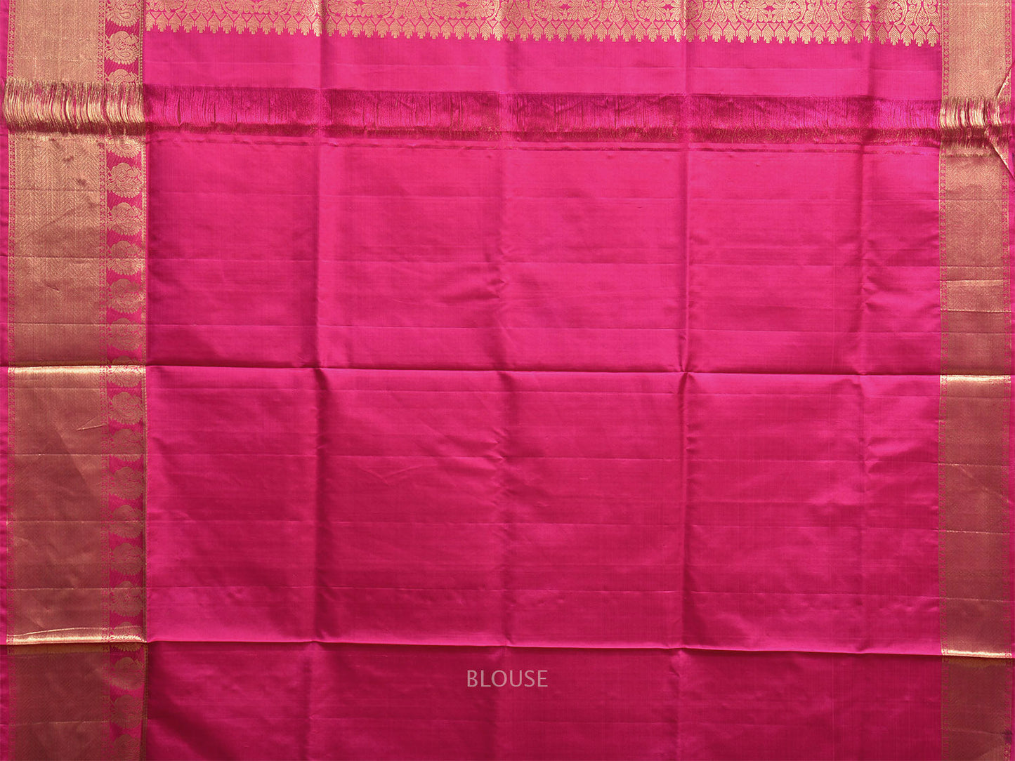 Pink Kanchipuram Silk Handloom Saree with Checks and Border-Pallu Design k0801