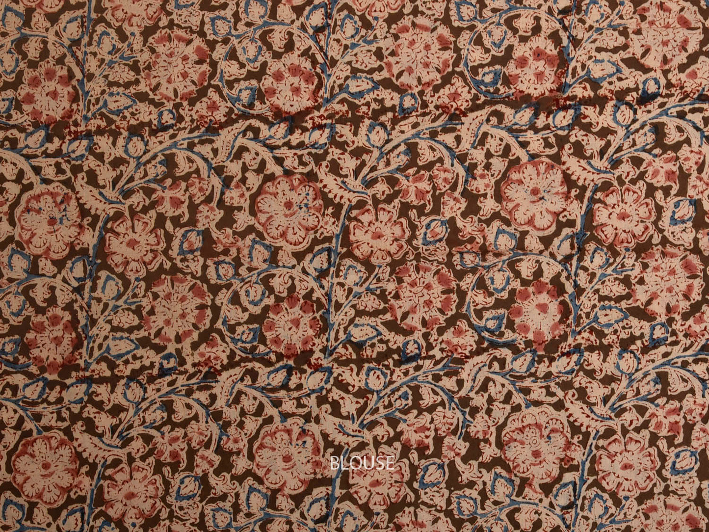 Olive Kanchipuram Cotton Plain Saree with Strips Pallu Design and Kalamkari Blouse k1008