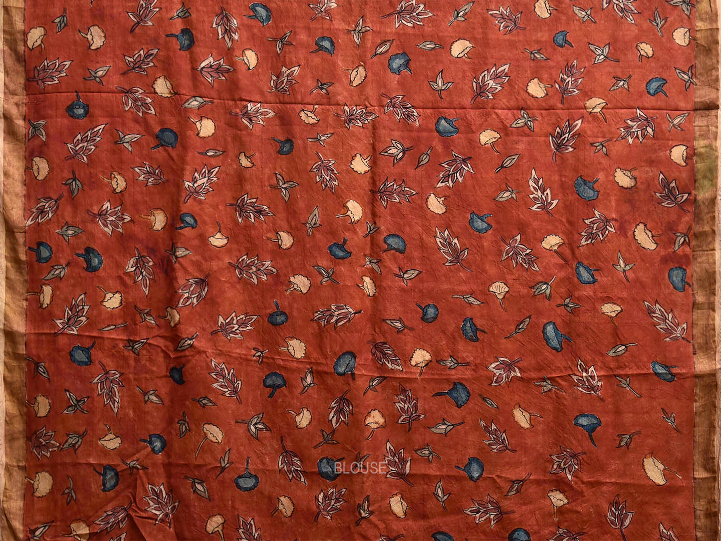 Light Yellow and Cream Kalamkari Hand Painted Uppada Silk Handloom Saree with Fish and Floral Design KL0862