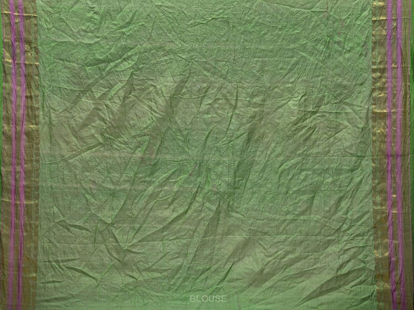 Lavender and Green Bandhani Gadwal Silk Handloom Saree with Body Buta Design bn0305