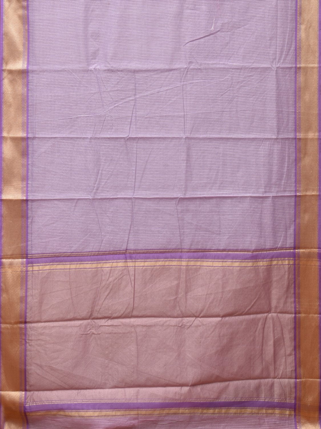Lavender Bamboo Cotton Saree with Small Checks Design No Blouse bc0250