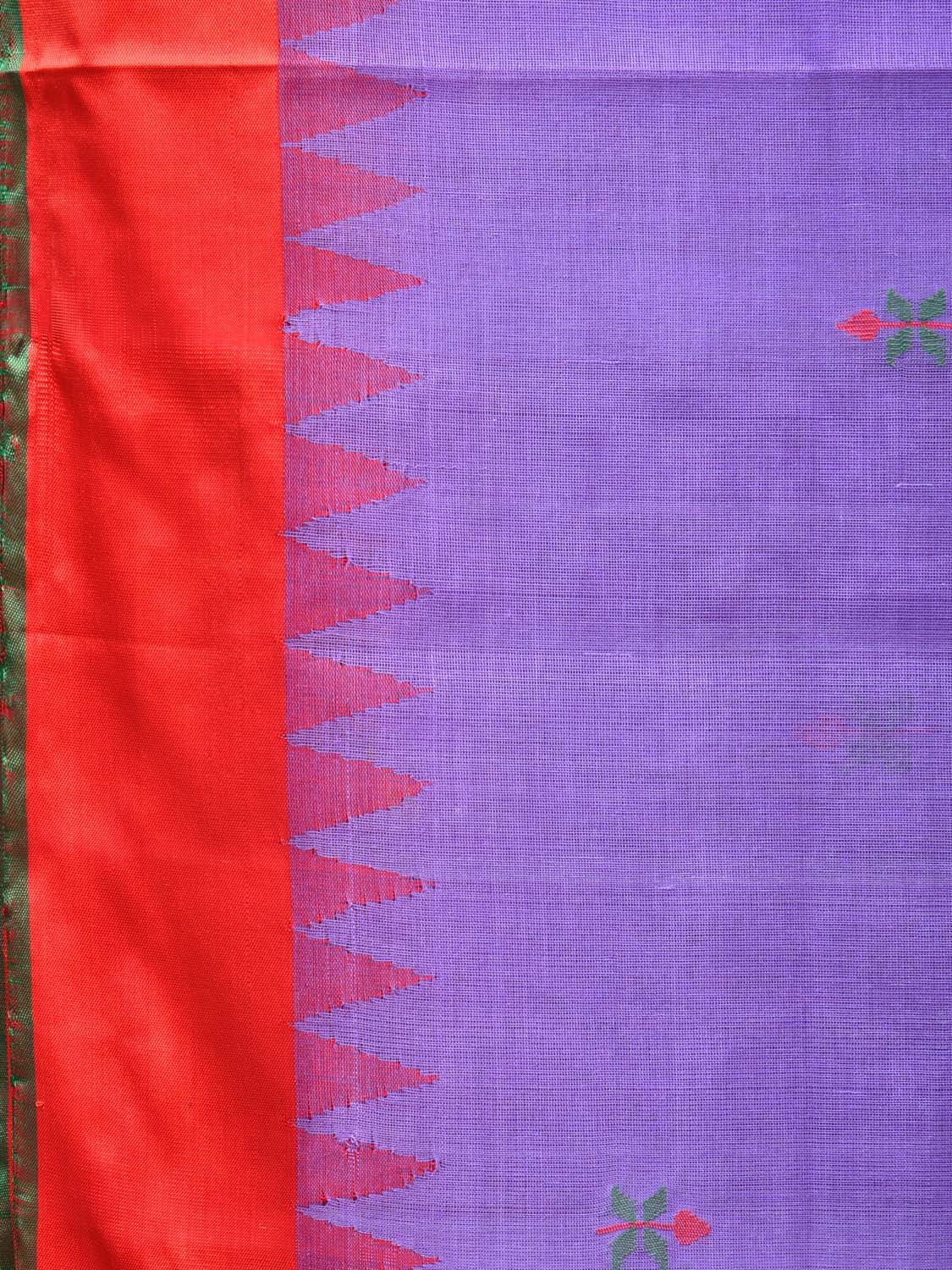 Lavender Khadi Cotton Handloom Saree with Jamdani Body Buta Design kh0628