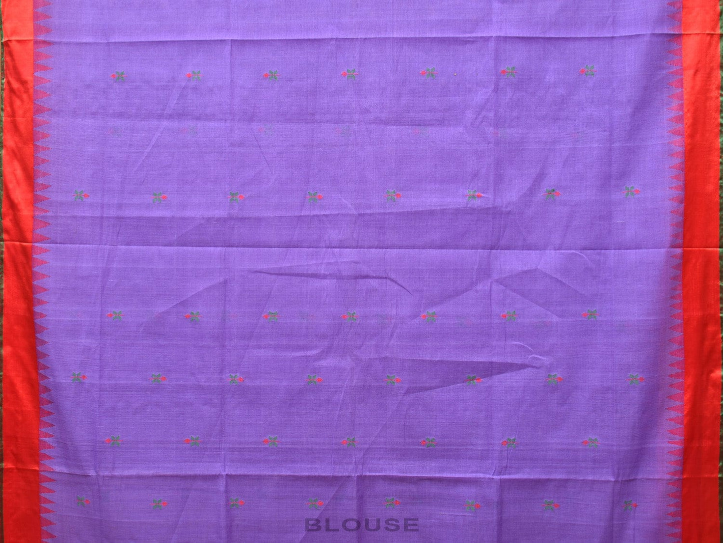 Lavender Khadi Cotton Handloom Saree with Jamdani Body Buta Design kh0628