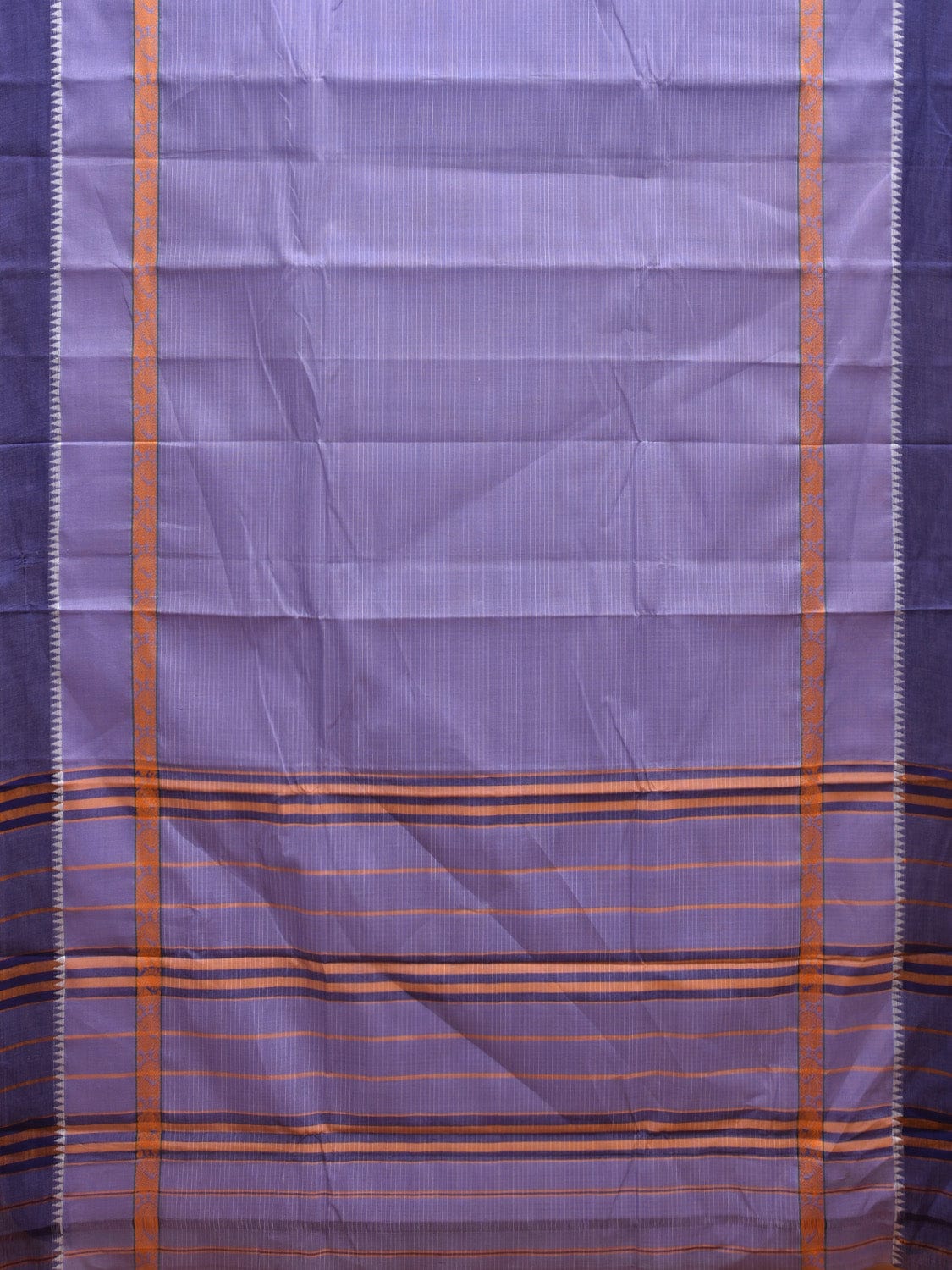 Lavender Narayanpet Cotton Handloom Saree with Big Border Design No Blouse np0948