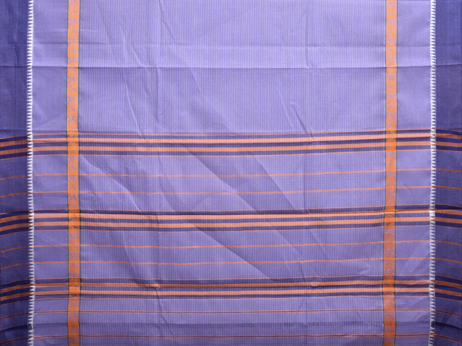 Lavender Narayanpet Cotton Handloom Saree with Big Border Design No Blouse np0948
