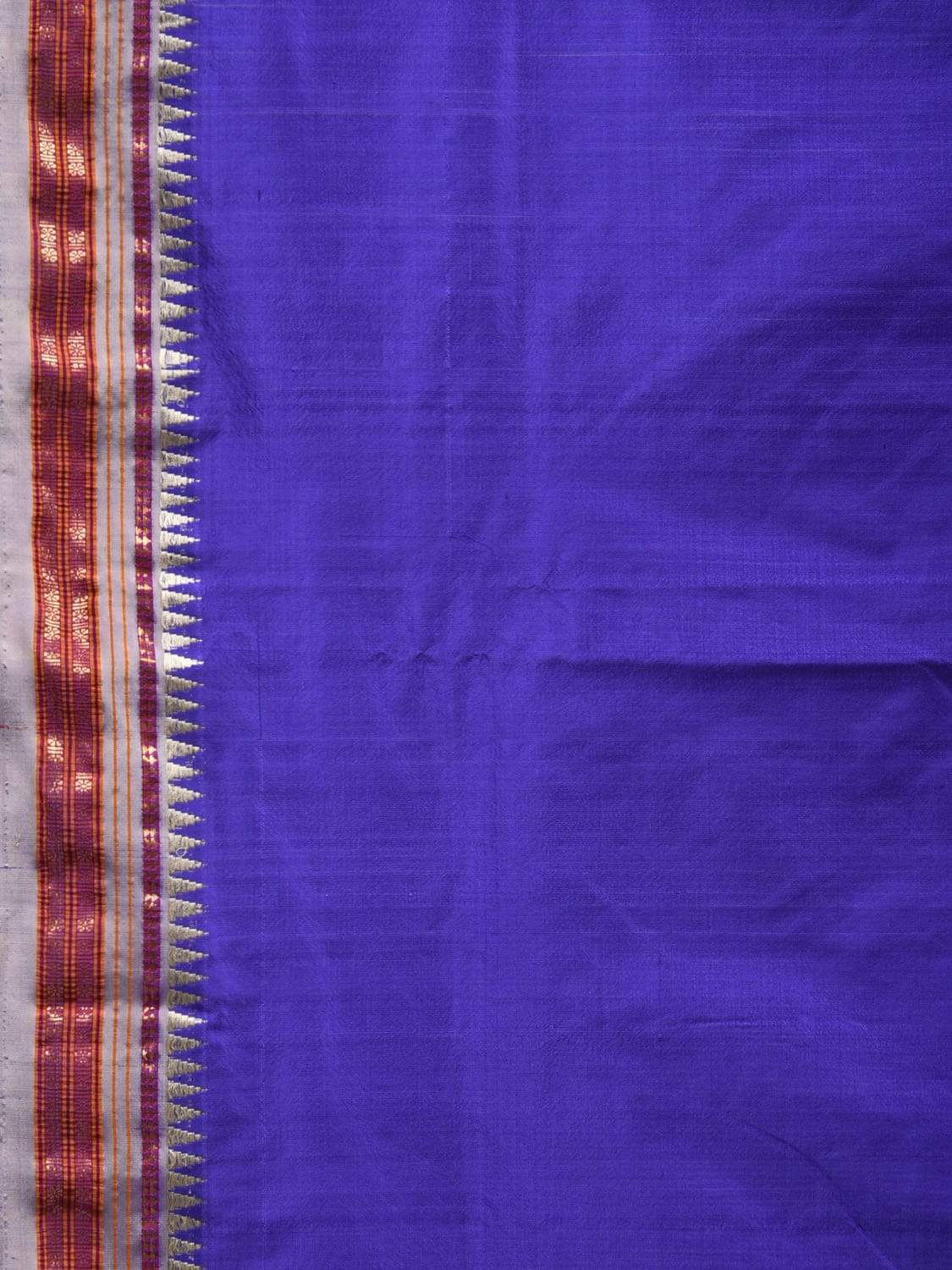 Lavender Narayanpet Silk Handloom Plain Saree with Small Traditional Border Design np0465