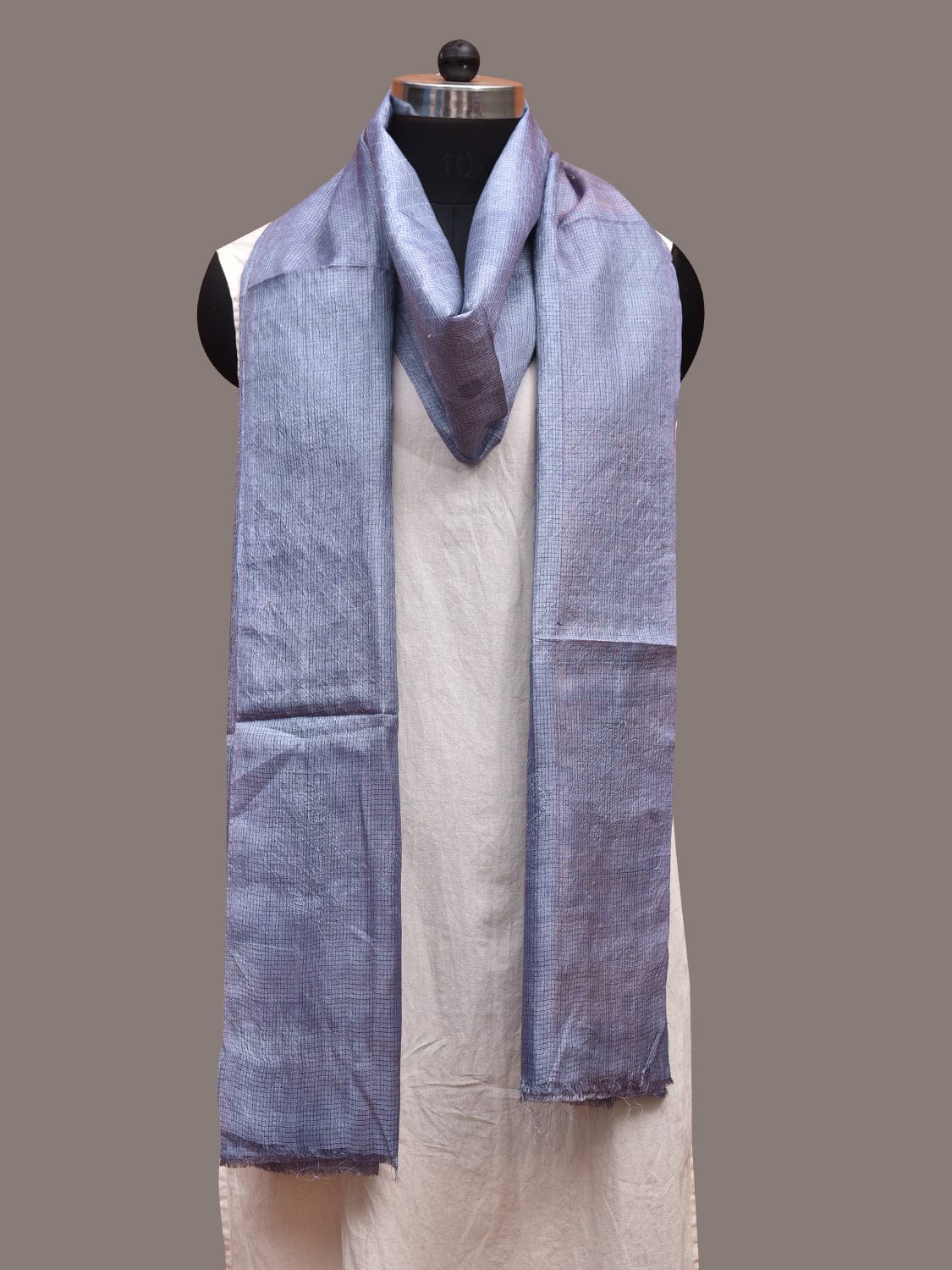 Lavender Shibori Tussar Handloom Dupatta with Grill Design ds3619