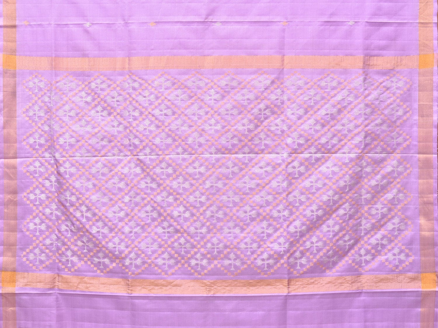 Lavender Uppada Silk Handloom Saree with Jamdani Pallu Design u2031