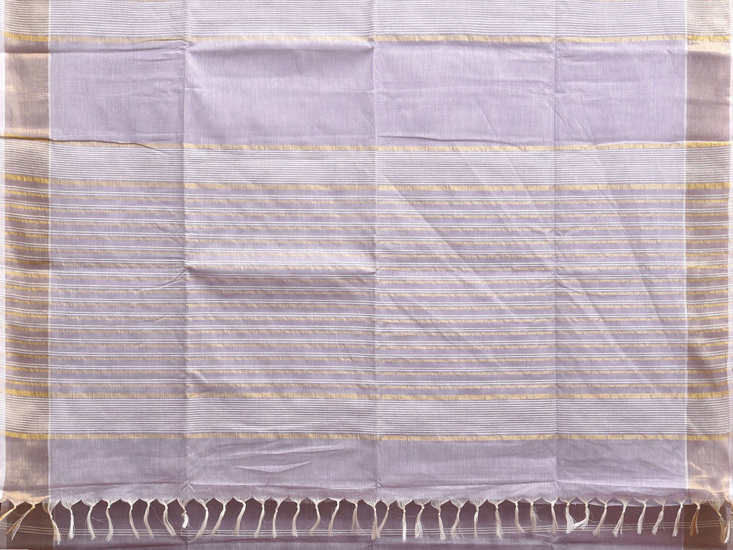 Lavender Venkatagiri Cotton Saree with Strips Body and Pallu Design v0101