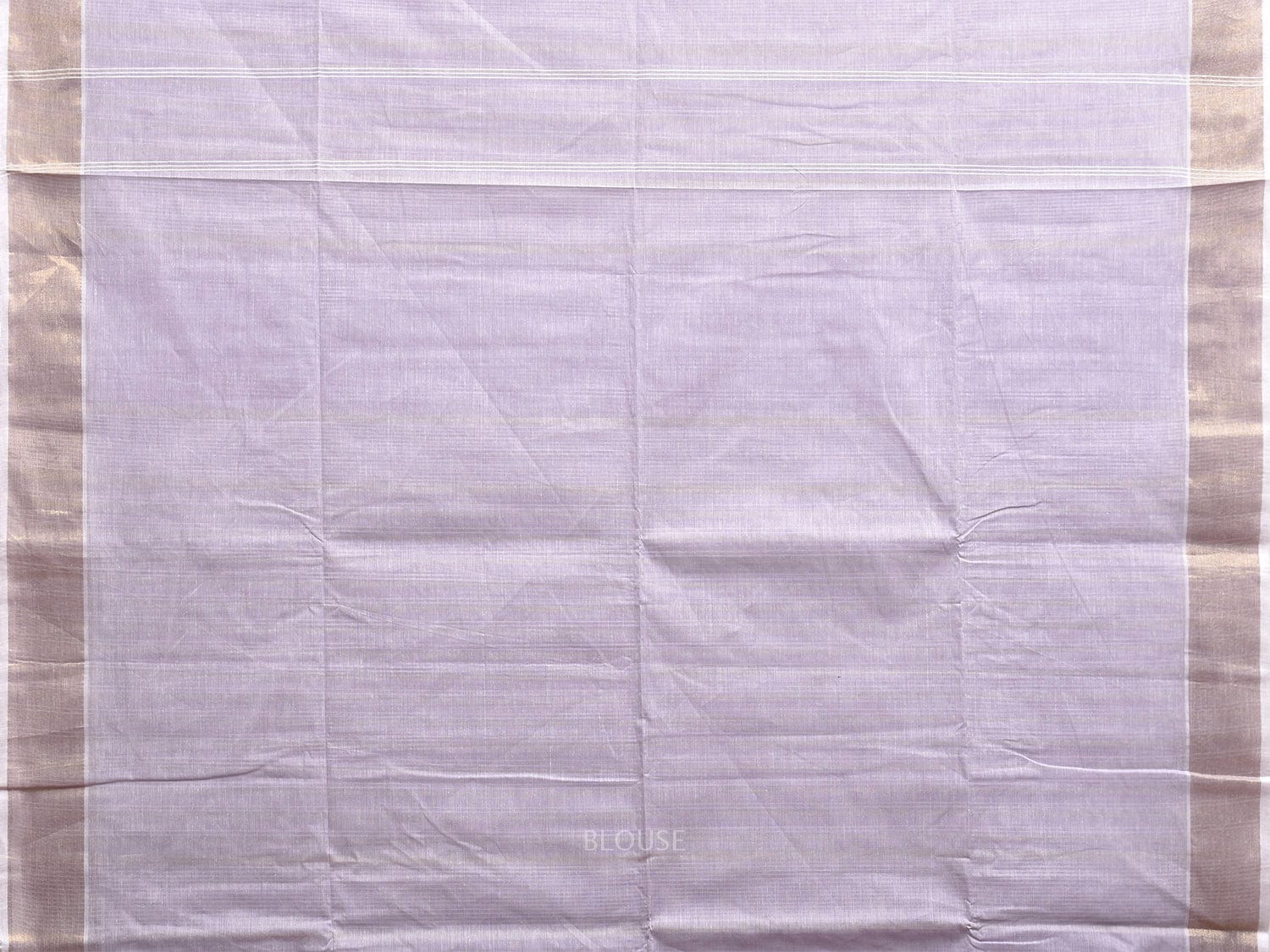 Lavender Venkatagiri Cotton Saree with Strips Body and Pallu Design v0101