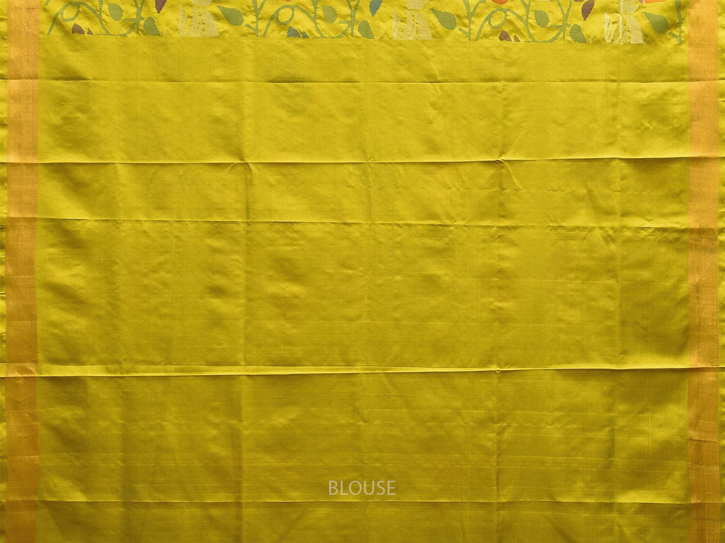 Lemon Uppada Silk Handloom Saree with All Over Birds and Lotus Design u2300