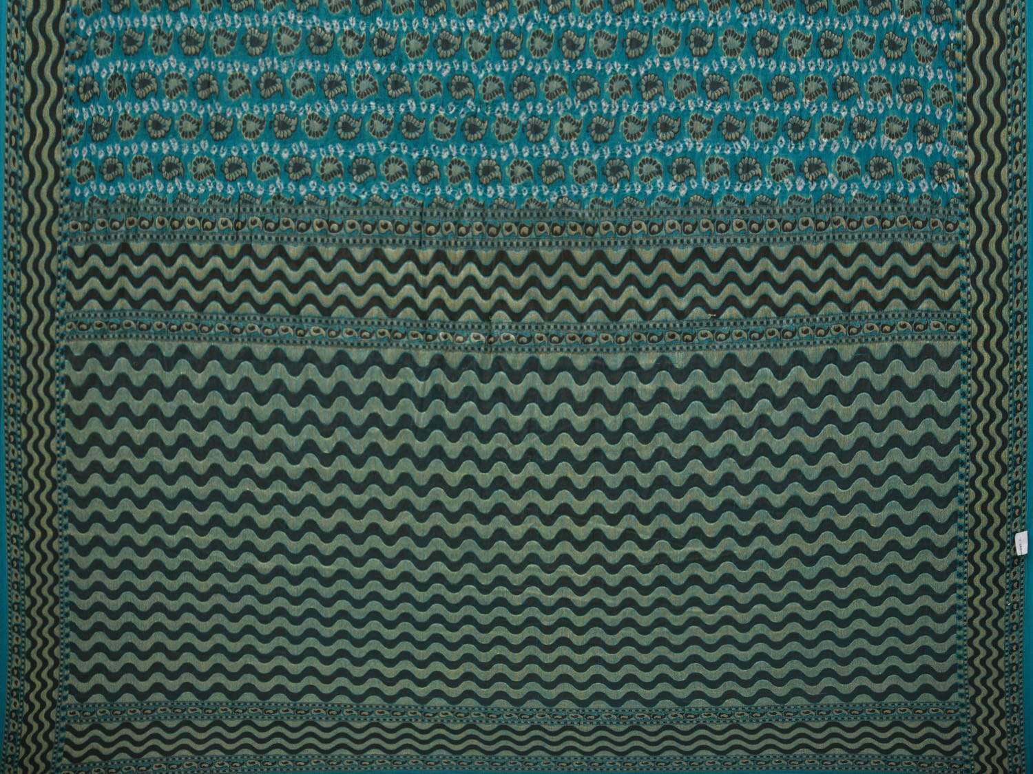 Light Blue Bandhani Banaras Georgette Saree with Small Mango Buta Design bn0295