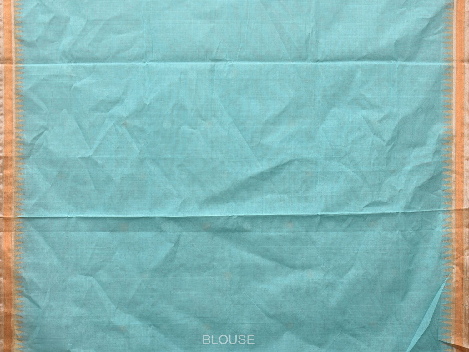 Light Blue Khadi Cotton Handloom Saree with Mango Pallu Design kh0666