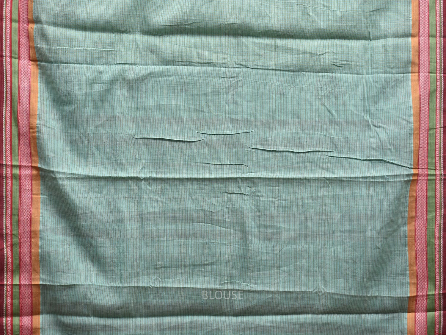 Light Blue Narayanpet Cotton Handloom Saree with Kasuti Work Design o0582