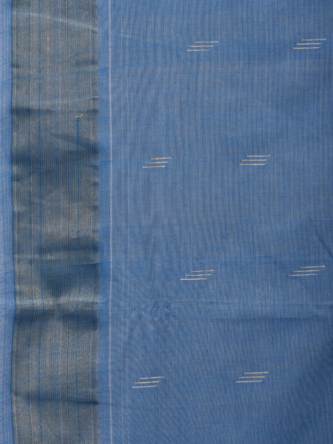 Light Blue Paithani Cotton Handloom Saree with Parrots and Lotus Pallu Design p0457
