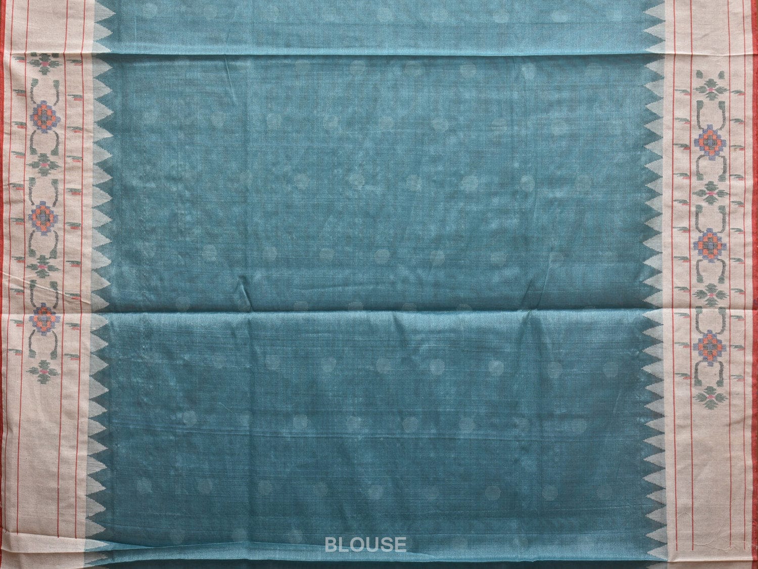Light Blue Paithani Tussar Handloom Saree with Aakruti Border Design p0493