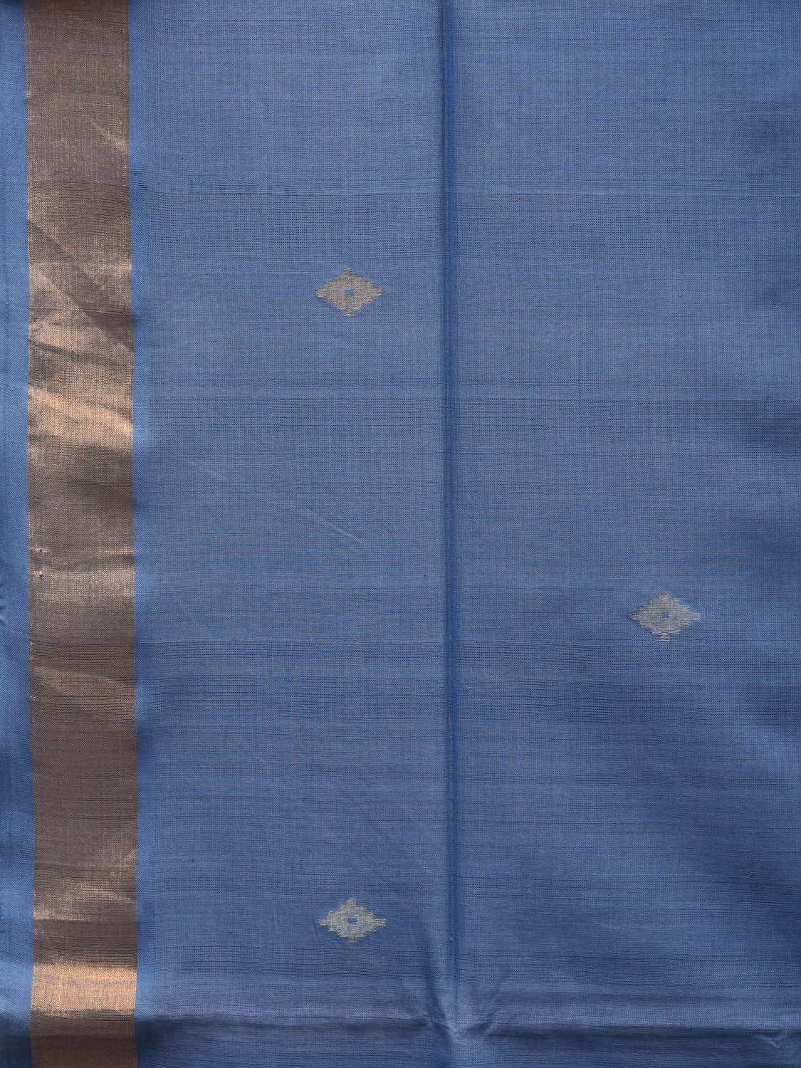 Light Blue Uppada Cotton Handloom Saree with Assorted Buta Pallu Design u1846