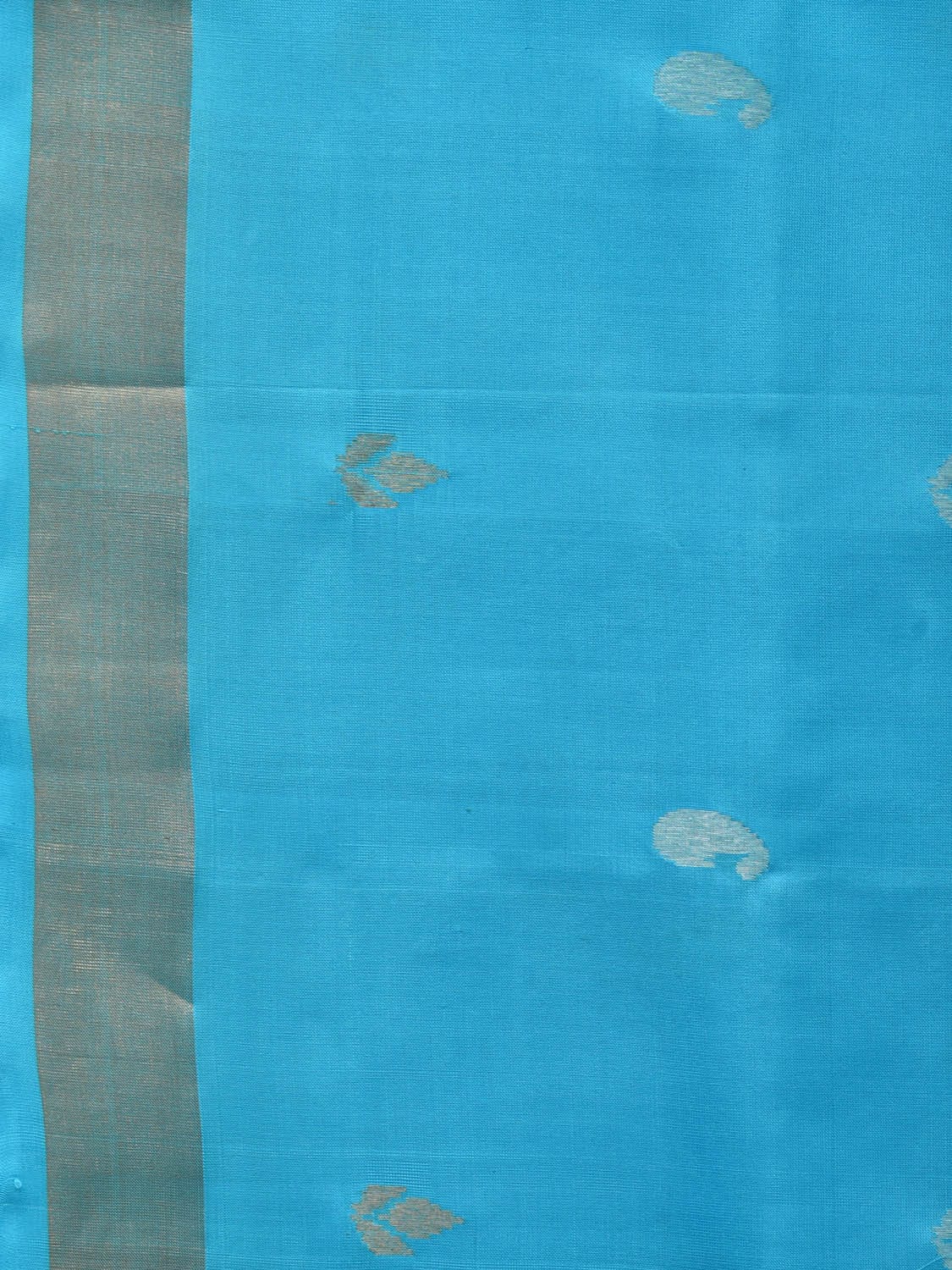 Light Blue Uppada Silk Handloom Saree with Floral and Birds Pallu Design u1959