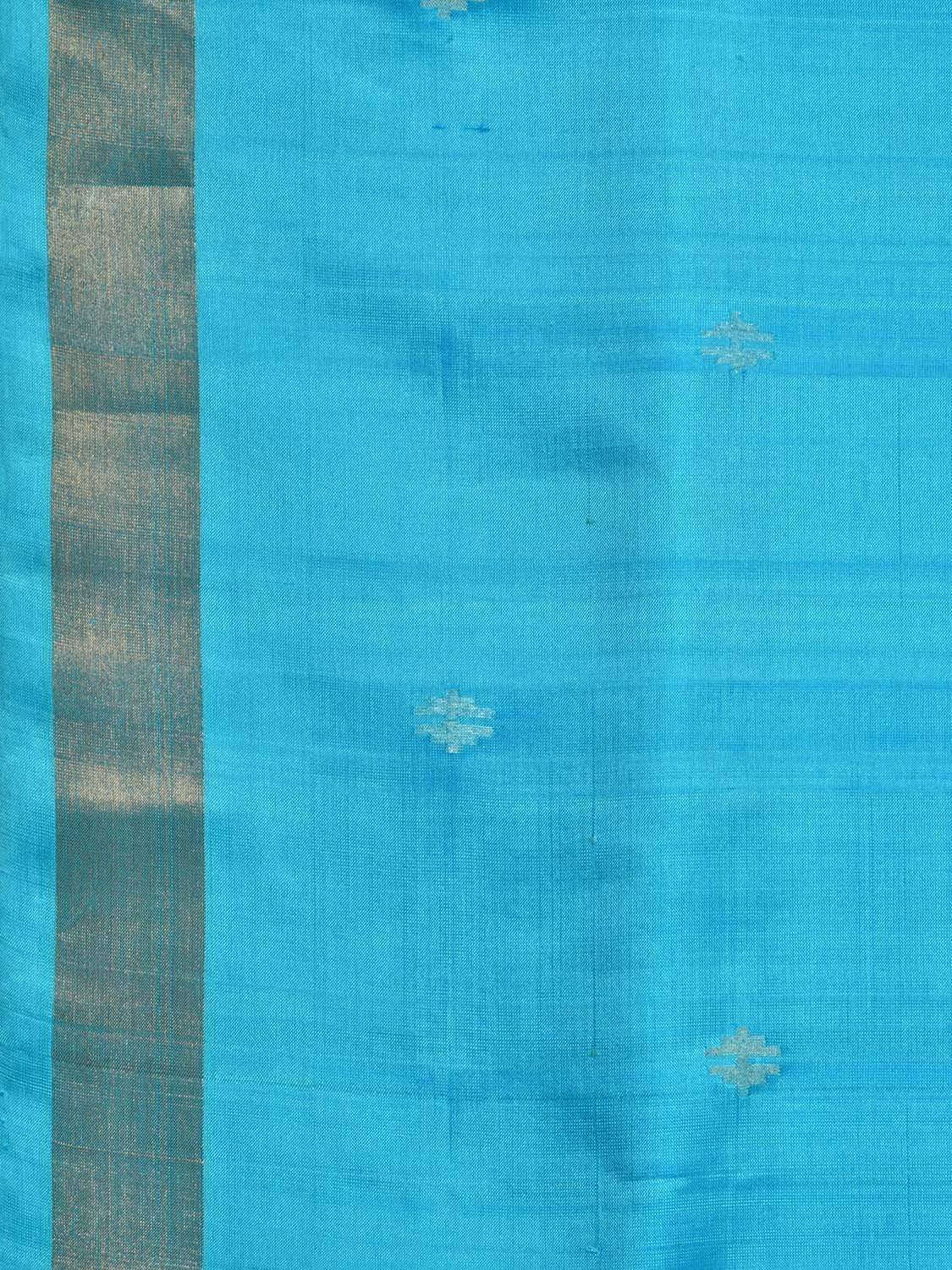 Light Blue Uppada Silk Handloom Saree with Jamdani Pallu Design u1582
