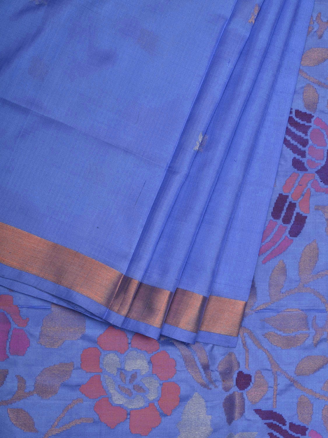 Light Blue Uppada Silk Handloom Saree with Rich Pallu Design u1886