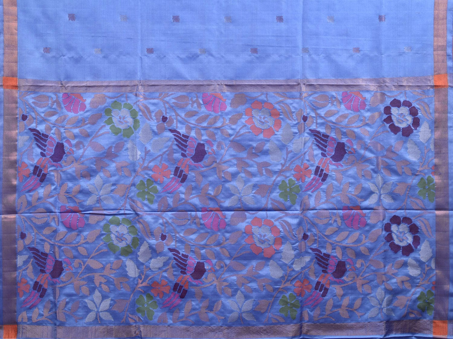 Light Blue Uppada Silk Handloom Saree with Rich Pallu Design u1886