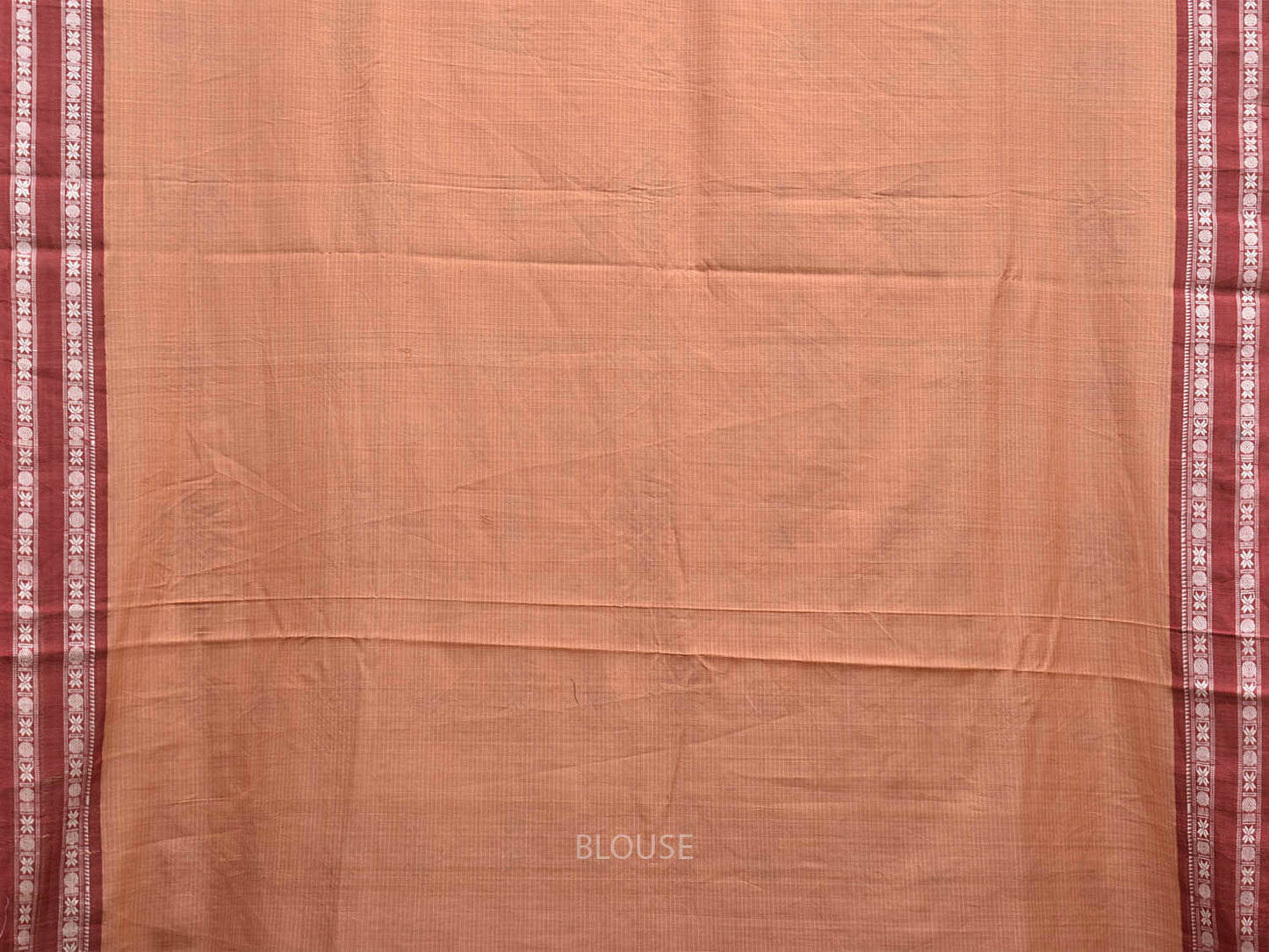 Light Brown and Red Narayanpet Cotton Handloom Saree with Kasuti Work Design o0586