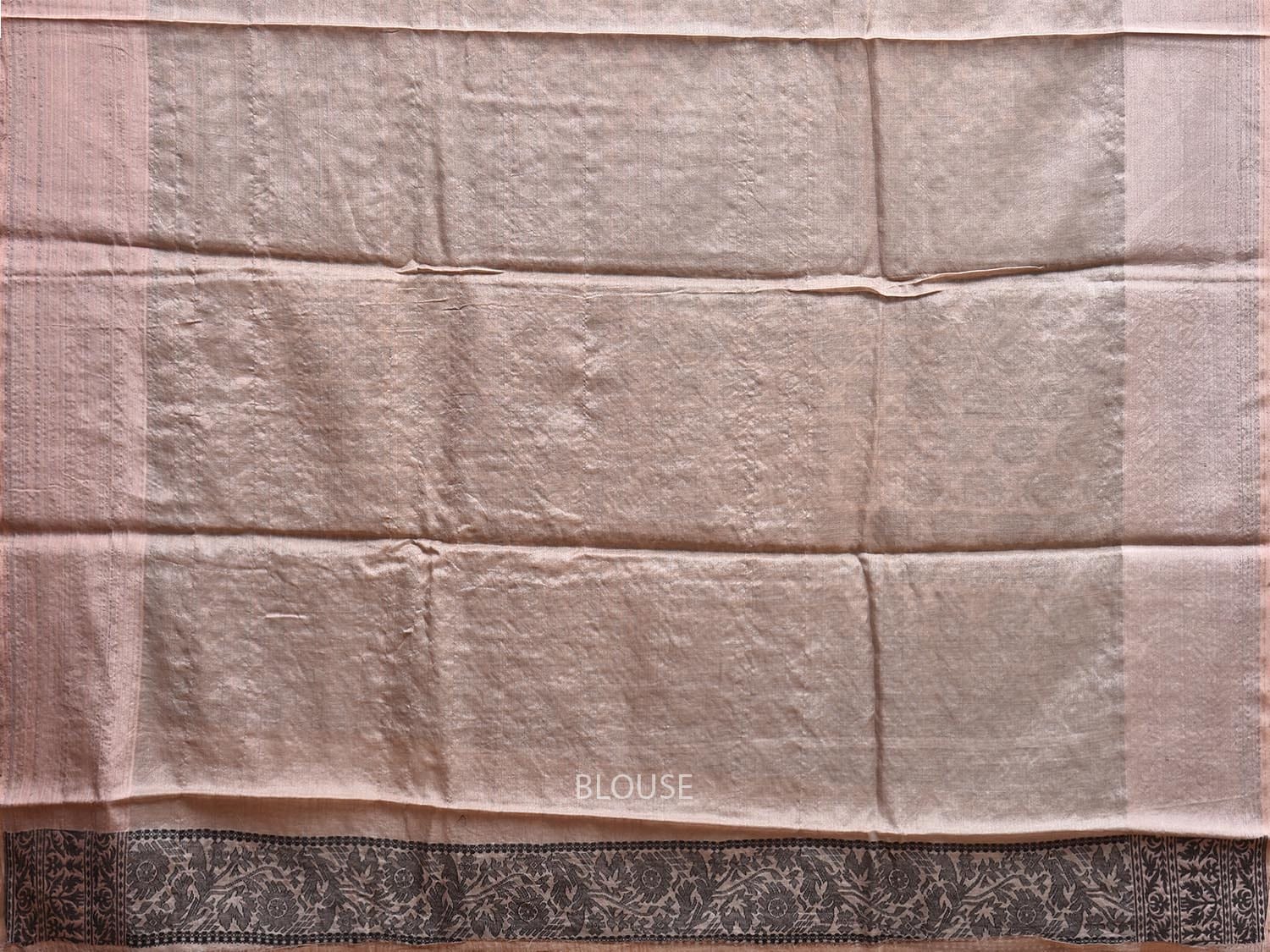 Light Brown Cut Work Tussar Cotton Saree with All Over Jamdani Style Design o0577