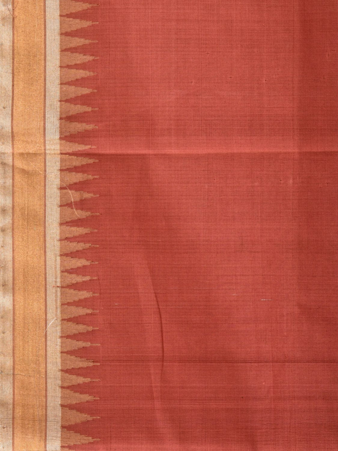 Light Brown Khadi Cotton Handloom Saree with Floral Pallu Design kh0671